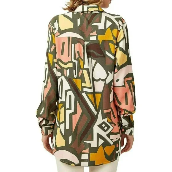 NWT - Big Dart Button - Down / Long Sleeve Blouse (SKU1088) - Picture 2 of 6